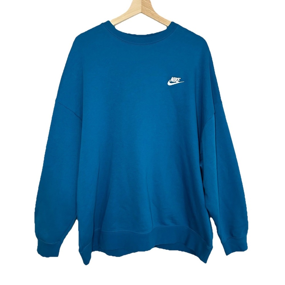 Nike *NEW* Women XL Sportswear Club Fleece Loose Crewneck Sweatshirt Green Teal